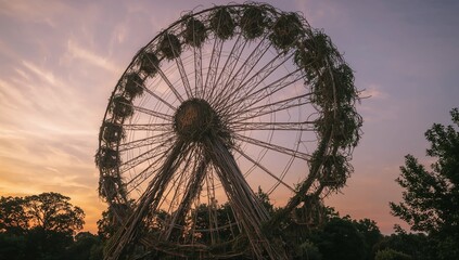 Fototapeta premium ferris wheel at night
