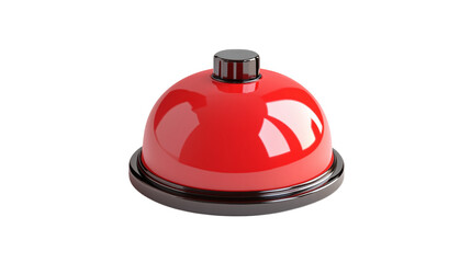Obraz premium Red fire alarm bell isolated on transparent background 