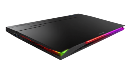 Sleek all-in-one desktop computer isolated on transparent background 