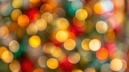 Obraz premium Abstract blurred colorful lights bokeh background with soft glowing circles for festive decoration