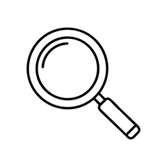 search icon with magnifying glass, minimal line style, thin consistent stroke, clean vector