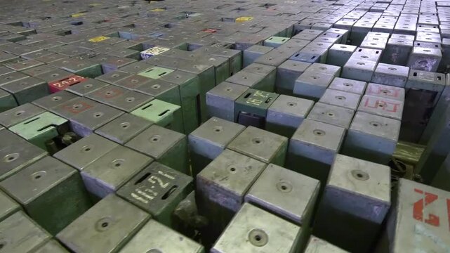 Graphite-moderated Nuclear Power Reactor In Chernobyl Nuclear Power Plant In Ukraine. High Angle, Tracking Shot