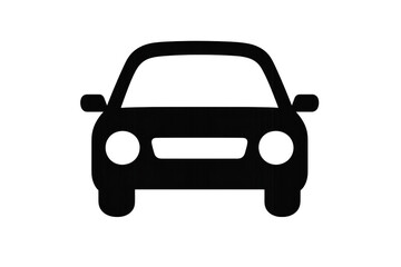 Obraz premium Black car icon on transparent background representing transportation