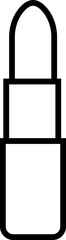 Obraz premium Lipstick Icon Group Black Cosmetic Makeup Tube, Beauty Product Symbol, Fashion Accessory Vector in Line Style for Glamour, Elegance, Salon and Stylish Design