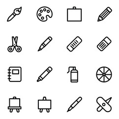 Art supplies and tools brush palette