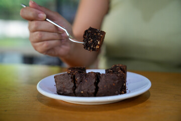 chocolate cake on a plate