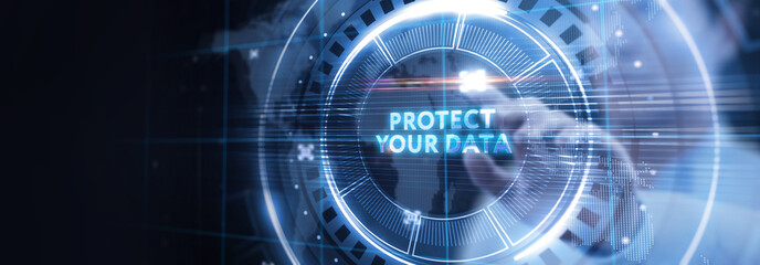 Cyber security data protection business technology privacy concept. Protect your data.