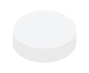 丸い形の白い錠剤のイラスト- 医療用の薬やサプリメント、ドラッグなどのシンプルなタブレットの素材