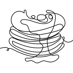 Pancake Line Art