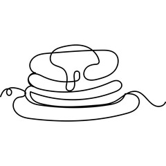 Pancake Line Art