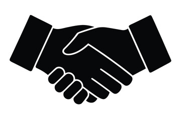handshake vector icon silhouette