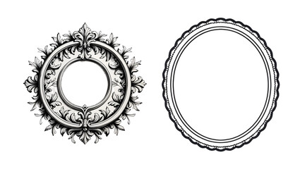ornamental round frame