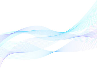 ラインウェーブ グラフィック 背景素材 青