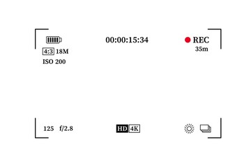  video recording frame, videoor photo recorder frame. 