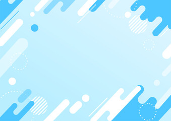 幾何学 グラフィック フレーム 背景素材 青