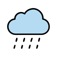 Single pale blue cloud graphic floating on a stark black background symbolizing data storage