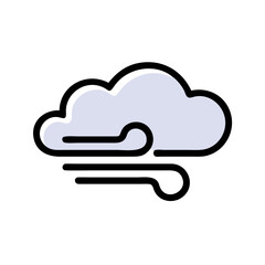 Minimalist cloud icon on a black background, simple weather symbol illustration for graphic design