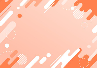 幾何学 グラフィック フレーム 背景素材 オレンジ