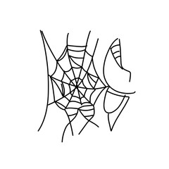 doodle spider web nest
