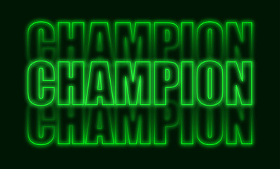 Futuristic Green Neon Text Effect, Glowing Light Typography, Layered Reflection Style