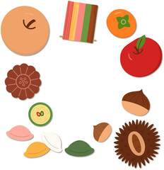 추석 한가위 명절 음식 프레임(chuseok food frame)