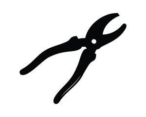 Silhouette illustration of cutting pliers showcasing a versatile tool for various tasks