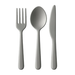 3d Realistic Spoon Fork Icon vector illustration