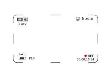 Video recording frame, video or photo recorder frame, 