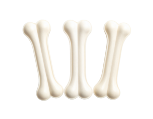 Three Dog treats Isolated on Transparent or White Background