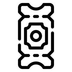 icon tickets with style outline