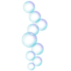 Blue Water Bubbles Transparent with Floating Circular Shapes