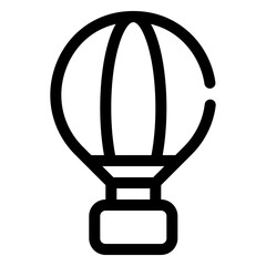 icon parachute with style outline