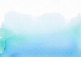 Soft gradient of cool blue and teal watercolor washes creating an abstract and serene background texture