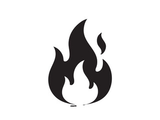 Black fire flame vector graphic - downloadable illustration eps silhouette