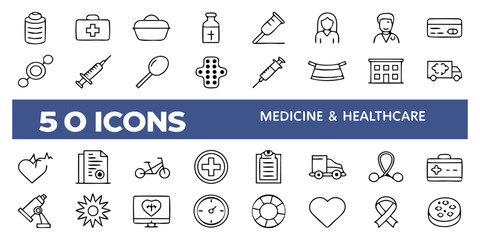 Hexagon Background With Medical And Healthcare Icons