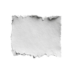Obraz premium Torn piece of white paper for notes or messages on transparent background