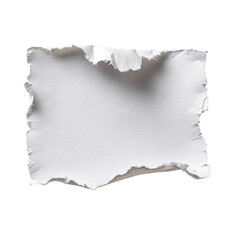 Obraz premium Torn white paper with rough edges on transparent background