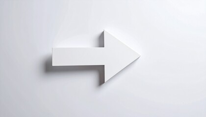 white arrow on a white background