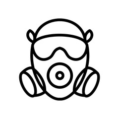 Smoke Mask icon  or logo isolated sign symbol vector illustration - high quality black style vector icons