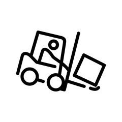 Forklift Accident icon  or logo isolated sign symbol vector illustration - high quality black style vector icons