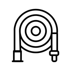 Fire Hose icon  or logo isolated sign symbol vector illustration - high quality black style vector icons