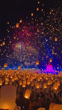Yi Peng Lantern Festival Chiang Mai Thailand | Floating Lanterns Celebration