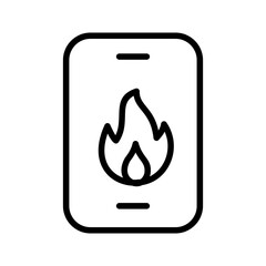 Fire Emergency Call icon  or logo isolated sign symbol vector illustration - high quality black style vector icons