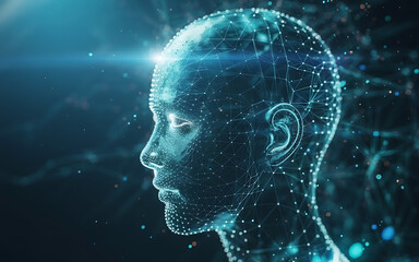 Artificial intelligence ai digital human head technology face