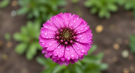 Pink Daisy Flower Macro with Fresh Petals