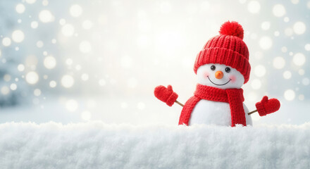 Cute snowman card with border