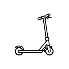 Minimalist Electric Scooter Transport Symbol Line Drawing Vector Icon for Modern Urban Mobility and Eco-Friendly Commuting Design