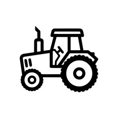 Obraz premium Agricultural Farm Tractor Machinery Vector Icon for Rural Farming Applications