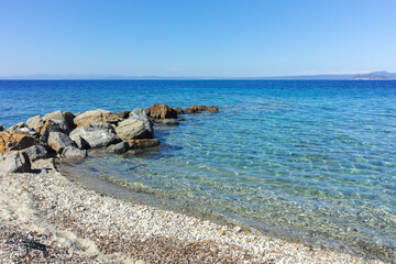 Kassandra coastline near Lagoon Beach, Chalkidiki, Greece