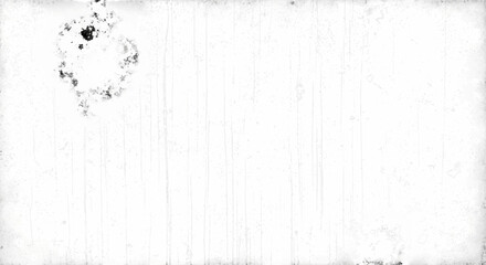 Fototapeta premium Grungy white paper texture with black smudges and vertical lines, isolated on transparent background